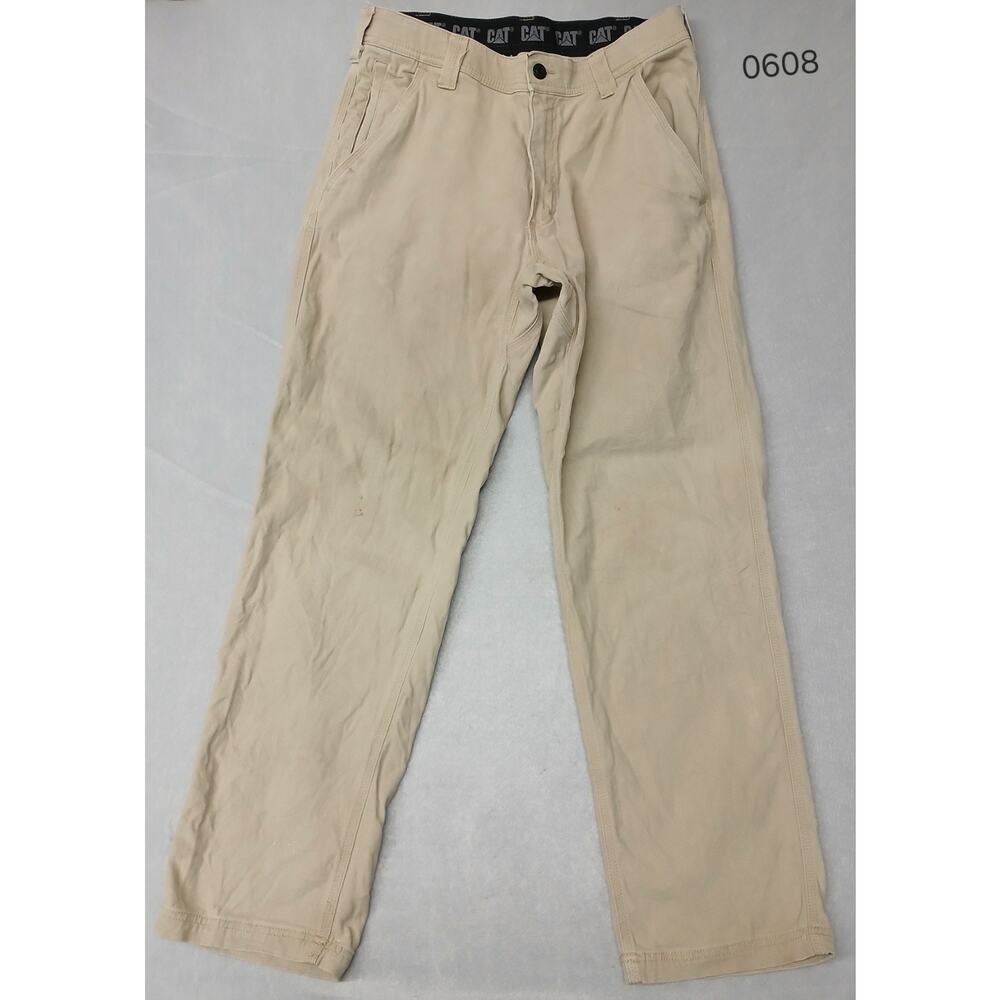 CAT (32x32) Beige Cotton Relaxed Cargo Fit Working Carpenter Jeans